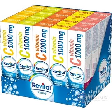 Revital vitamín C 1000 mg šumivý MIX BOX tbl eff (5 príchutí x 4 bal x 20 ks) (inov.2019) 1x1 set obrázok