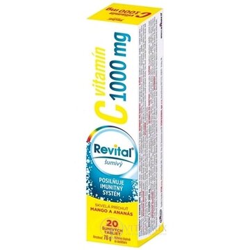 Revital vitamín C 1000 mg šumivý tbl eff s príchuťou mango a ananás 1x20 ks obrázok