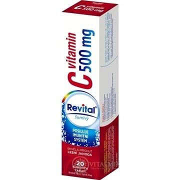 Revital vitamín C 500 mg šumivý tbl eff s príchuťou lesná jahoda 1x20 ks obrázok
