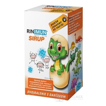 RINIMUN SIRUP DVOJBALENIE 2x120 ml + darček 2024 (hračka - vo vode rastúci dinosaurus) 1x1 set obrázok