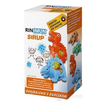 RINIMUN SIRUP DVOJBALENIE 2x120 ml + darček Rinimusaurus, 1x1 set obrázok