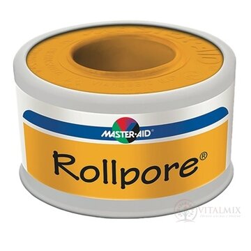 Rollpore CIEVKOVÁ NÁPLASŤ jemná fixačná z netkanej textílie 2,5 cm x 5 m, 1x1 ks obrázok