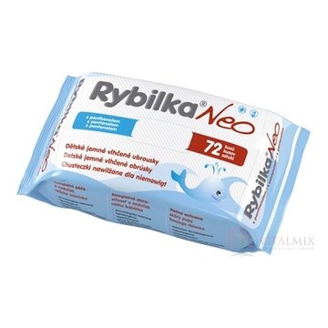 RYBILKA NEO S PANTENOLOM VLHČENÉ OBRÚSKY (detské, jemné) 1x72 ks obrázok