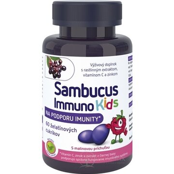 Sambucus Immuno Kids želatínové cukríky, malinová príchuť 1x60 ks obrázok