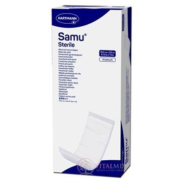 Samu Sterile pôrodnícke vložky, sterilné, 10,5x33 cm, 1x15 ks obrázok