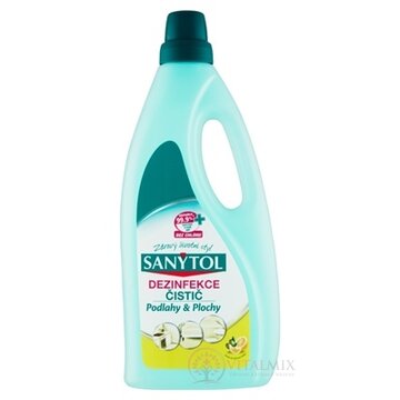SANYTOL ČISTIČ Podlahy a Plochy vôňa Citrón a olivové lístky, Dezinfekcia 1x1 l obrázok