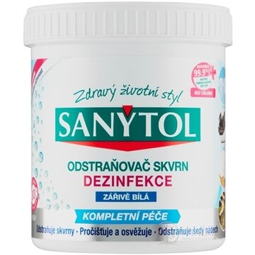 SANYTOL DEZINFEKCIA ODSTRAŇOVAČ ŠKVŔN žiarivo biela 1x450 g obrázok