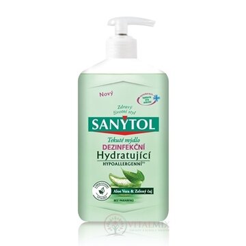 SANYTOL Tekuté mydlo Hydratujúce dezinfekčné, Aloe Vera a Zelaný čaj 1x250 ml obrázok