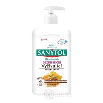 SANYTOL Tekuté mydlo Vyživujúce dezinfekčné, Mandľové mlieko a materská kašička, 1x250 ml obrázok