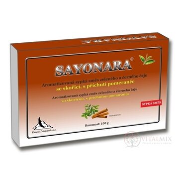 SAYONARA so škoricou s príchuťou pomaranča aromatizovaná sypká zmes zeleného a čierneho čaju 1x100 g obrázok