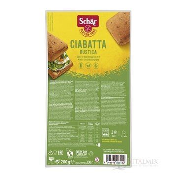 Schär CIABATTA RUSTICA žemle bezgluténové, predpečené, celozrnné 4x50 g (200 g) obrázok