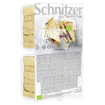 Schnitzer BREAD'N TOAST WHITE BIO chlieb kukuričný, bezgluténový, krájaný 2x6 ks, 1x400 g obrázok