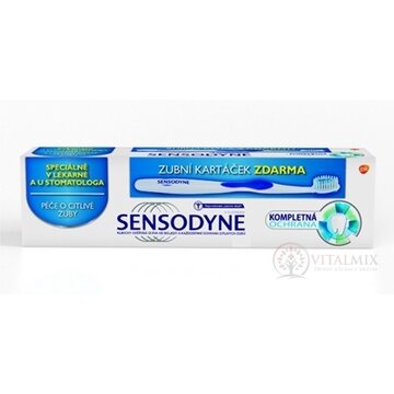 SENSODYNE KOMPLETNÁ OCHRANA zubná pasta 75 ml + TRUE white Soft zubná kefka 1ks, 1x1 set obrázok