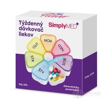SimplyMED Pill Flower Týždenný dávkovač liekov YHL 075, 1x1 ks obrázok