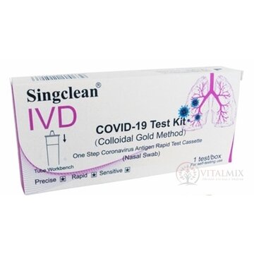 Singclean COVID-19 Test Kit antigénový, výterový, nazálny test (Colloidal Gold Method) 1x1 ks obrázok