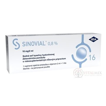 Sinovial 0,8 % viskoelastický roztok kys. hyalurónovej (16 mg/2 ml) 1x2 ml obrázok