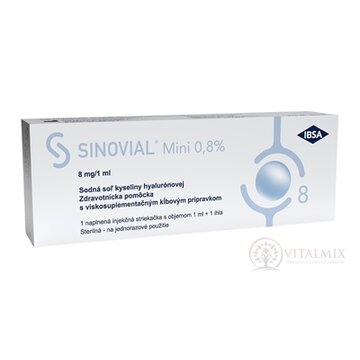 Sinovial Mini 0,8% viskoelastický roztok kys. hyalurónovej (8 mg/1 ml) 1x1 ml obrázok