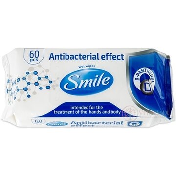 SMILE vlhčené obrúsky antibakteriálne s D-Panthenolom 1x60 ks obrázok