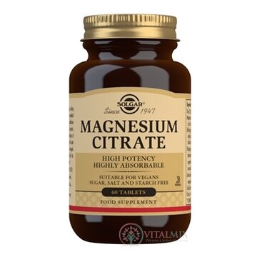 Solgar Magnesium citrát 200 mg tbl 1x60 ks obrázok