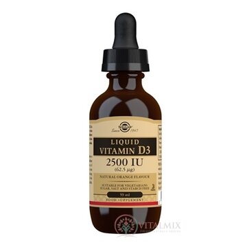 Solgar Vitamín D3 2500 IU tekutý, pomarančová aróma 1x59 ml obrázok