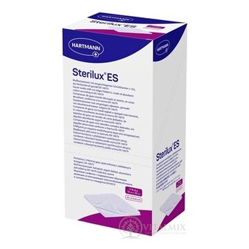 STERILUX ES kompres sterilný so založenými okrajmi 17 vlákien 8 vrstiev (10x20 cm) 25x2 (50 ks) obrázok