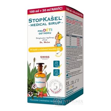 STOPKAŠEĽ Medical sirup OD 1 ROKU (100 ml + 50 ml navyše) 1x150 ml obrázok