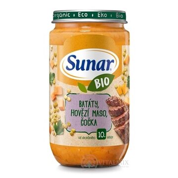 Sunar BIO prikrm BATÁTY, Hovädzie MÄSO, ŠOŠOVICA (od ukonč. 10. mesiaca) 1x235 g obrázok