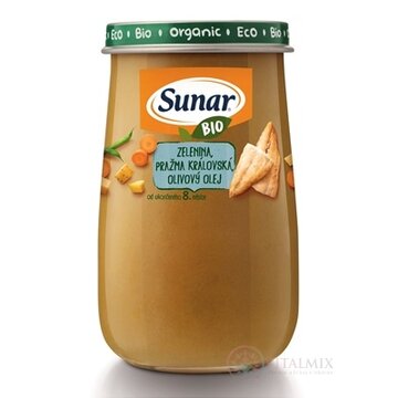 Sunar BIO príkrm ZELENINA, PRAŽMA kráľovská (od ukonč. 8. mesiaca) 1x190 g obrázok