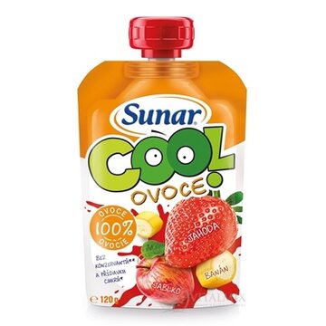 Sunar COOL ovocie Banán, Jahoda, Jablko (od ukonč. 12. mesiaca) 1x120 g obrázok