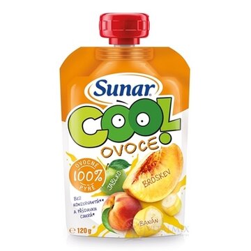 Sunar COOL ovocie Broskyňa, Banán, Jablko (od ukonč. 12. mesiaca) 1x120 g obrázok