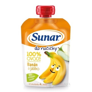 Sunar Do ručičky Banána a jablko 100% ovocia (od ukonč. 4. mesiaca) 1x100 g obrázok