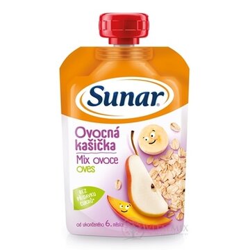 Sunar Ovocná kašička mix ovocia, ovos (od ukonč. 6. mesiaca) 1x120 g obrázok