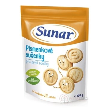 Sunar Písmenkové sušienky pre prvé zúbky (od ukonč. 12. mesiaca) 1x150 g obrázok