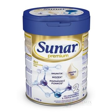Sunar Premium 2 následná mliečna výživa (od ukonč. 6. mesiaca)1x700 g obrázok