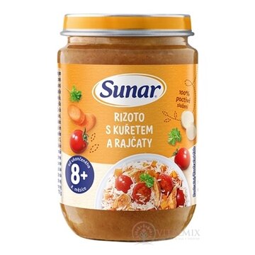 Sunar RIZOTO S KURAŤOM A PARADAJKAMI zeleninovo-mäsový príkrm (od ukonč. 8. mesiaca) 1x190 g obrázok
