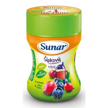 Sunar Rozpustný nápoj Šípkový s čučoriedkami v prášku (od ukonč. 4. mesiaca) 1x200 g obrázok