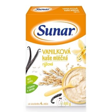 Sunar VANILKOVÁ KAŠA mliečna ryžová (od ukonč. 4. mesiaca) 1x225 g obrázok