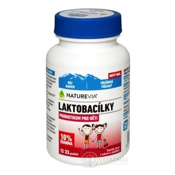 SWISS NATUREVIA LAKTOBACILKY KIDS čerešňové pastilky (10% zdarma) 1x33 ks obrázok