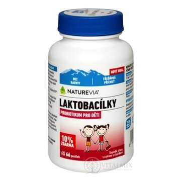 SWISS NATUREVIA LAKTOBACILKY KIDS čerešňové pastilky (10% zdarma) 1x66 ks obrázok