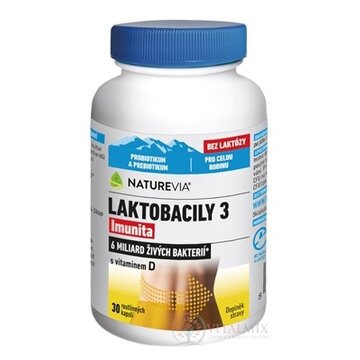SWISS NATUREVIA LAKTOBACILY "3" Imunita cps s vitamínom D 1x30 ks obrázok