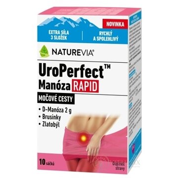 SWISS NATUREVIA UroPerfect Manóza RAPID prášok vo vrecúškach 1x10 ks obrázok