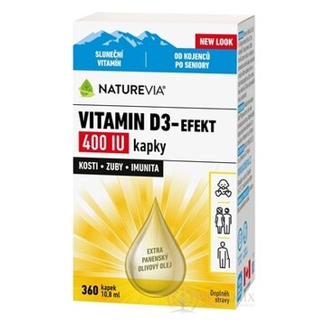 SWISS NATUREVIA VITAMÍN D3-EFEKT 400 I.U. kvapky 1x10,8 ml obrázok