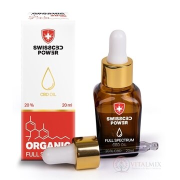 SwissCBD Power CBD OIL ORGANIC Full Spectrum 20% kvapky, olej 1x20 ml obrázok