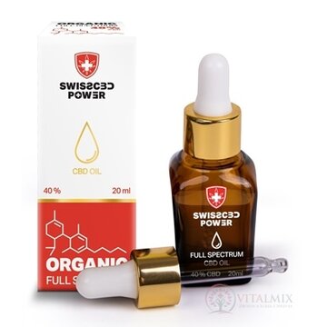SwissCBD Power CBD OIL ORGANIC Full Spectrum 40% kvapky, olej 1x20 ml obrázok
