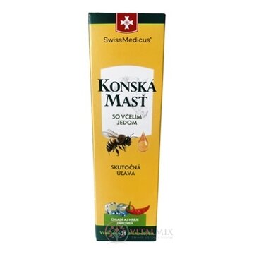 SwissMedicus KONSKÁ MASŤ SO VČELÍM JEDOM 25 druhov bylín 1x75 ml obrázok