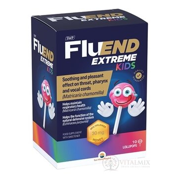 SWP FluEND EXTREME KIDS lízanky s príchuťou medu 1x10 ks obrázok