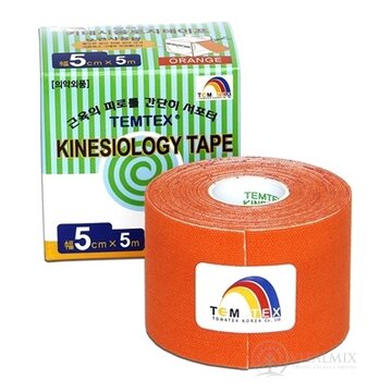 TEMTEX KINESOLOGY TAPE tejpovacia páska, 5 cm x 5 m, oranžová 1x1 ks obrázok