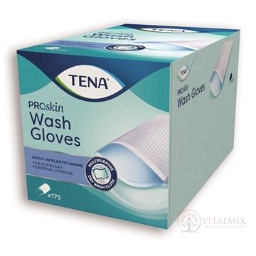 TENA Umývacie rukavice s vnútornou fóliou wash gloves 1x175 ks obrázok