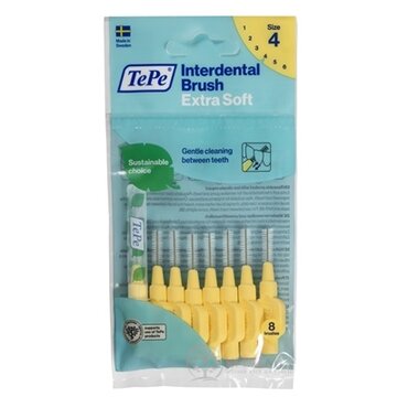 TePe Medzizubná kefka 0,7 mm Extra Soft size 4 (svetlo žltá) 1x8 ks obrázok