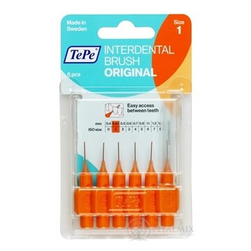 TePe medzizubné kefky 0,45 mm Original size 1 (oranžové) 1x6 ks obrázok